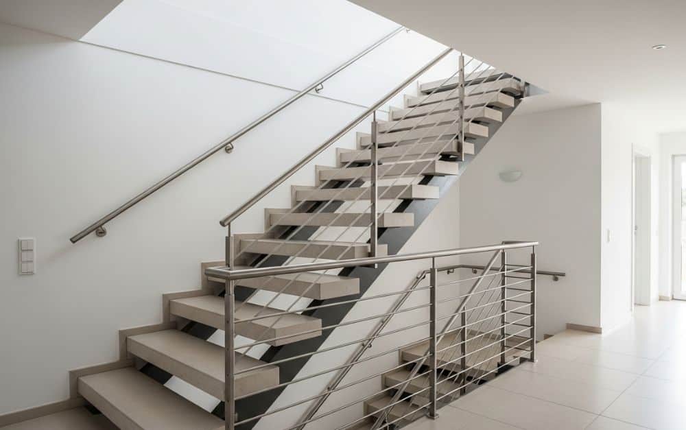 Kühle Eleganz am Treppenaufgang: Warum Edelstahl so zeitlos wirkt