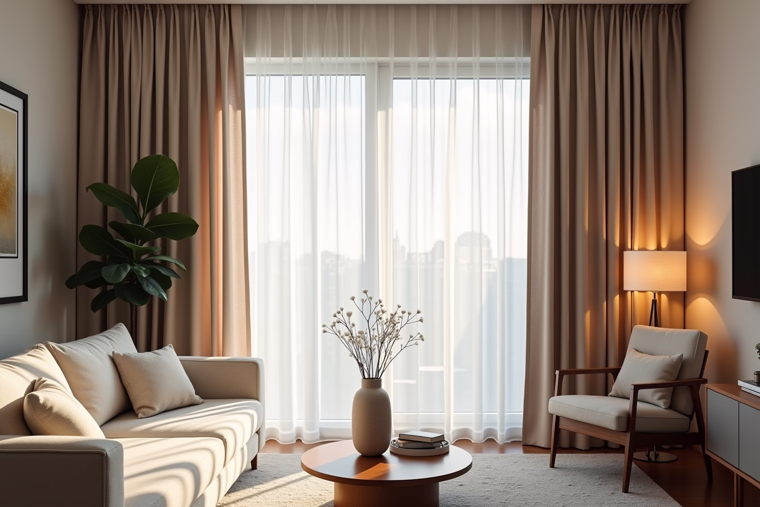 kurze gardinen wohnzimmer modern ideen-Titel