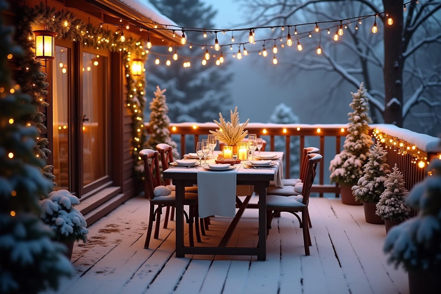 terrasse weihnachtlich dekorieren-Titel