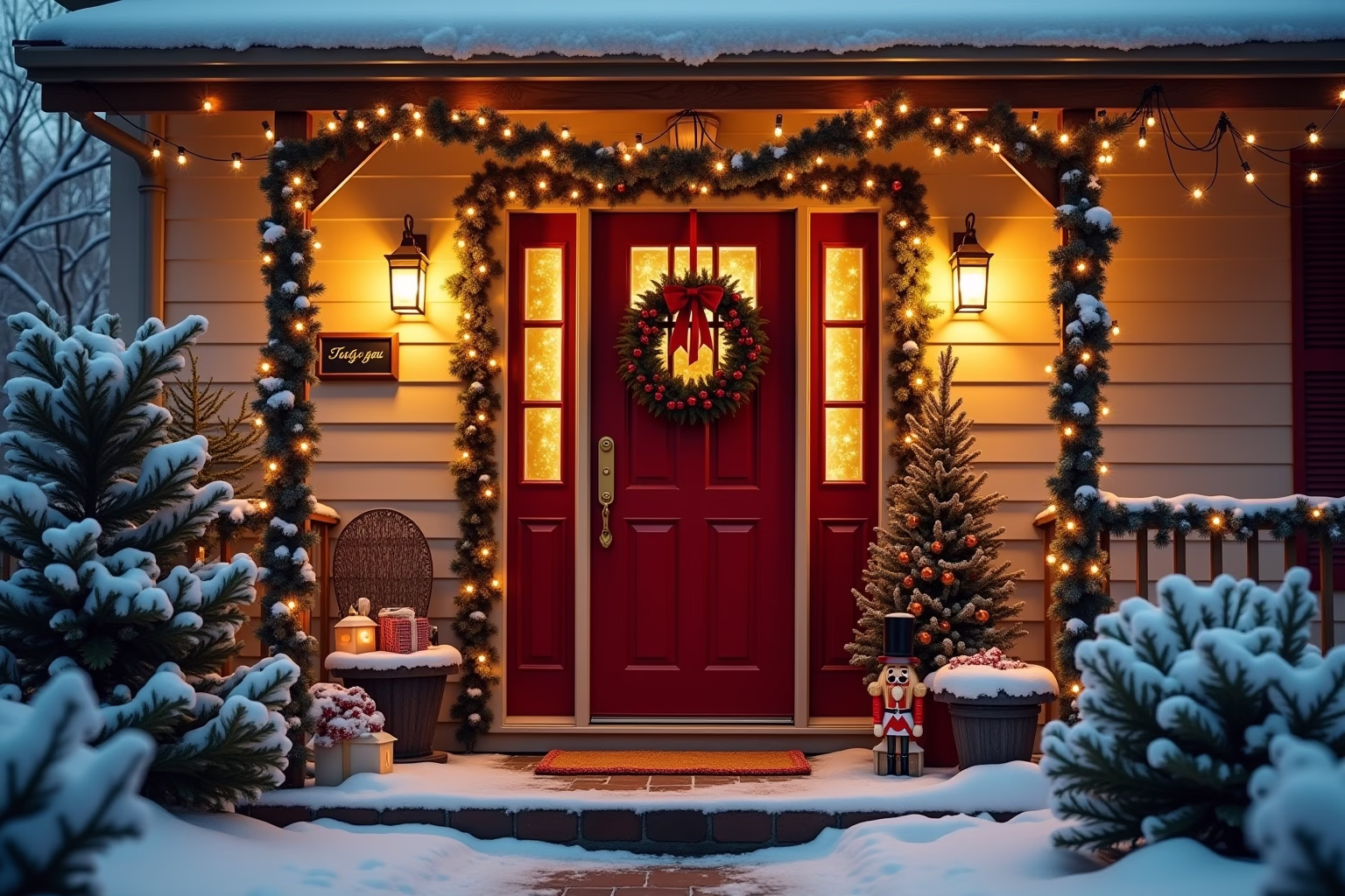 weihnachtsdeko vor der haustür-Titel